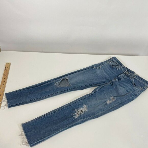 Adriano Goldschmied Womens Prima Cigarette Crop Jeans 25R Mid Rise Distressed - Picture 2 of 10